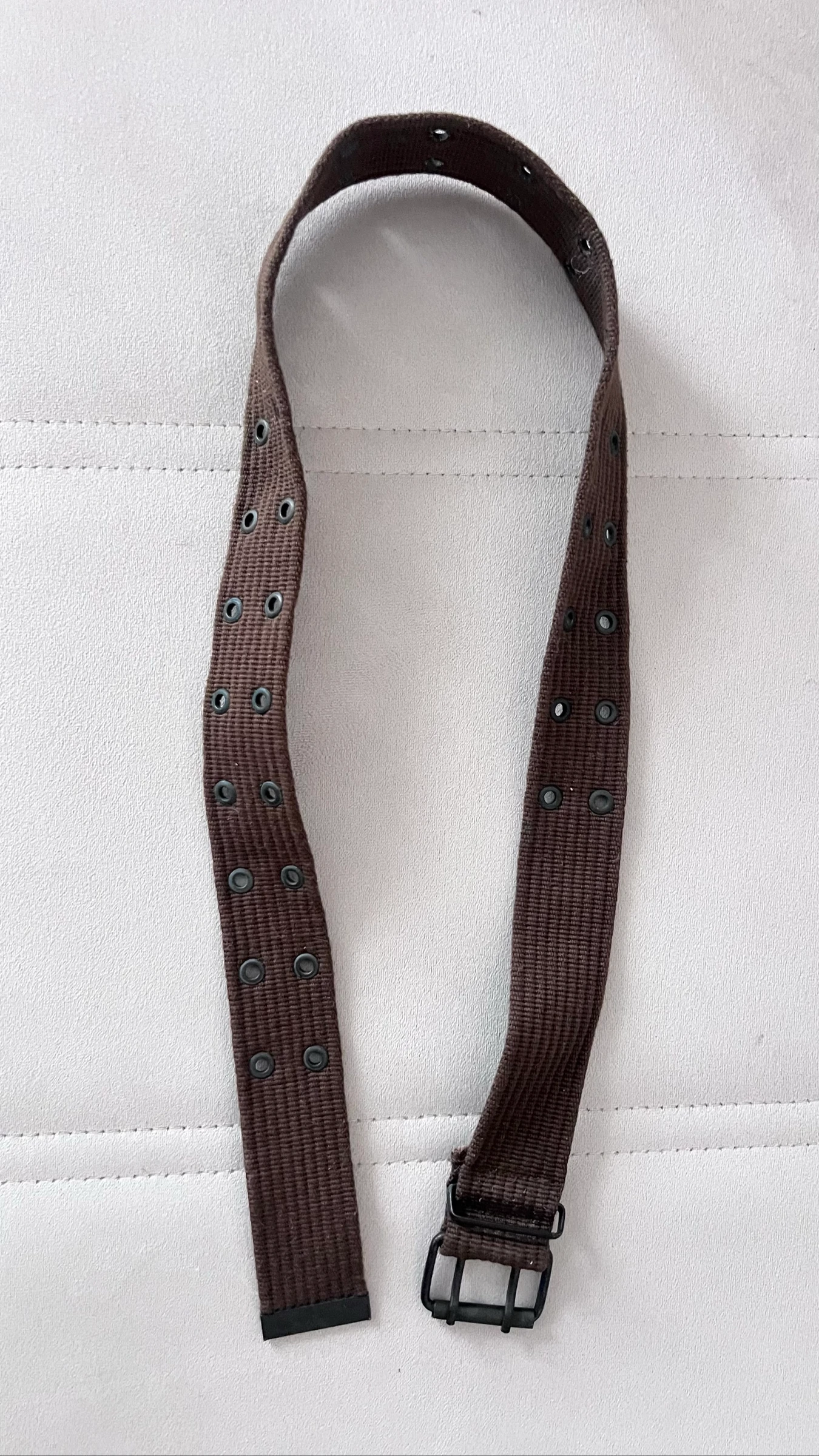 Brown belt with metal buckle – photo 2